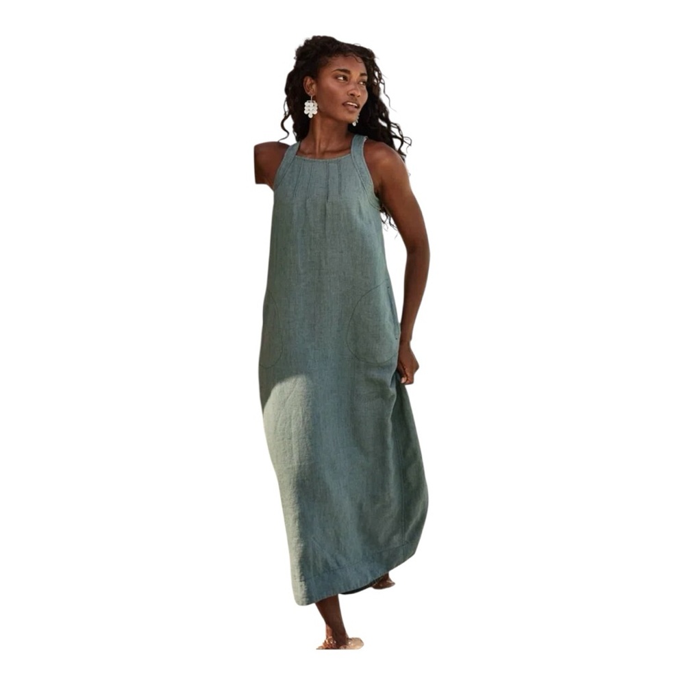 J. Jill Sea Green Halter Maxi Dress